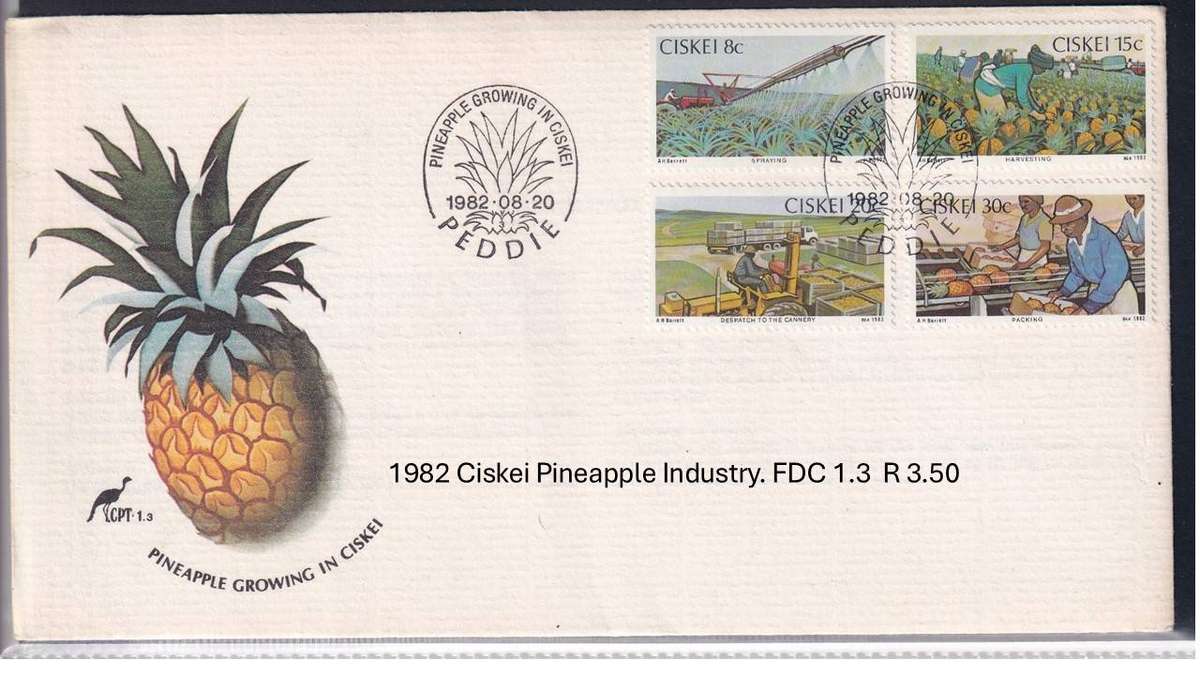 1982 Ciskei Pineapple Industry. FDC 1.3  R 3.50