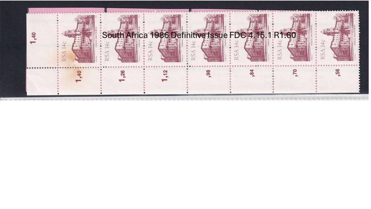 South Africa 1986 Definitive Issue CB R1.60