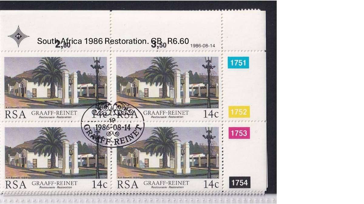 South Africa 1986 Restoration. CB   R6.60