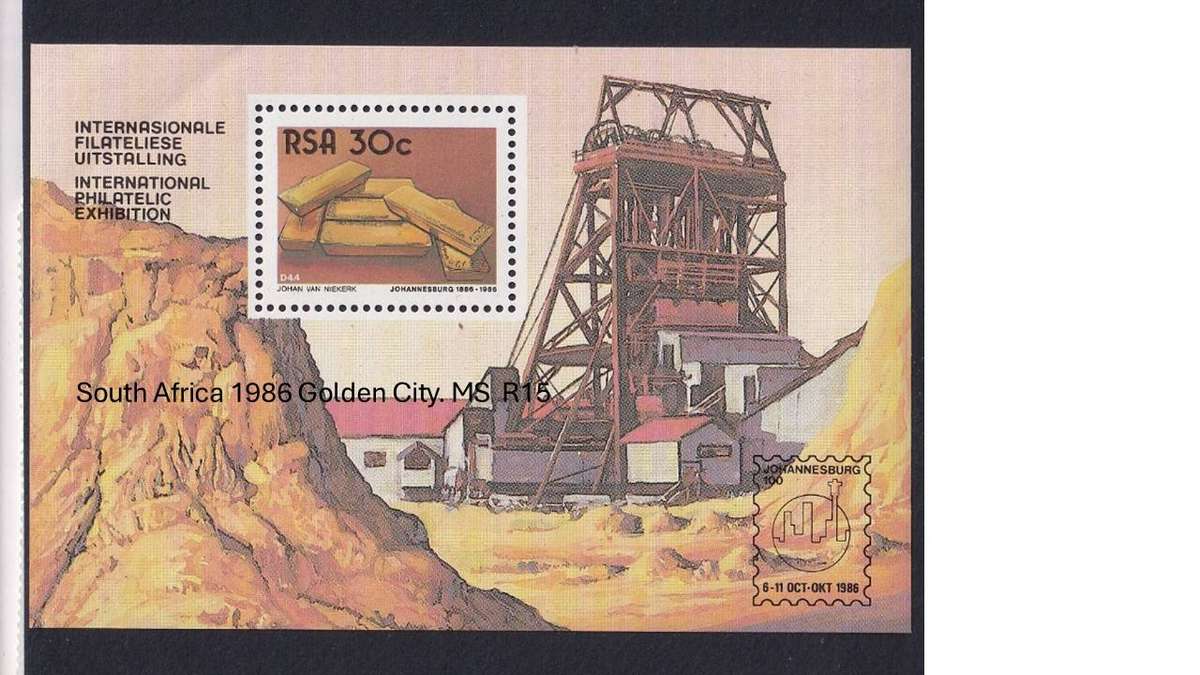 South Africa 1986 Golden City. MS  R15