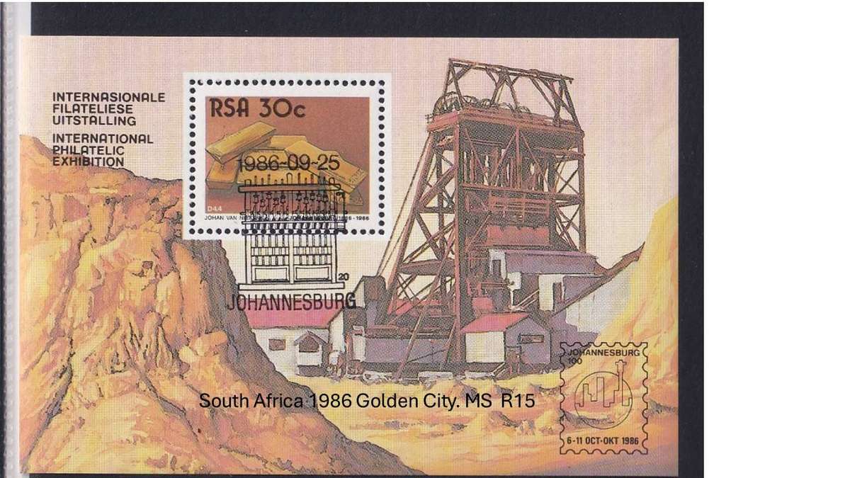 South Africa 1986 Golden City. MS  R15