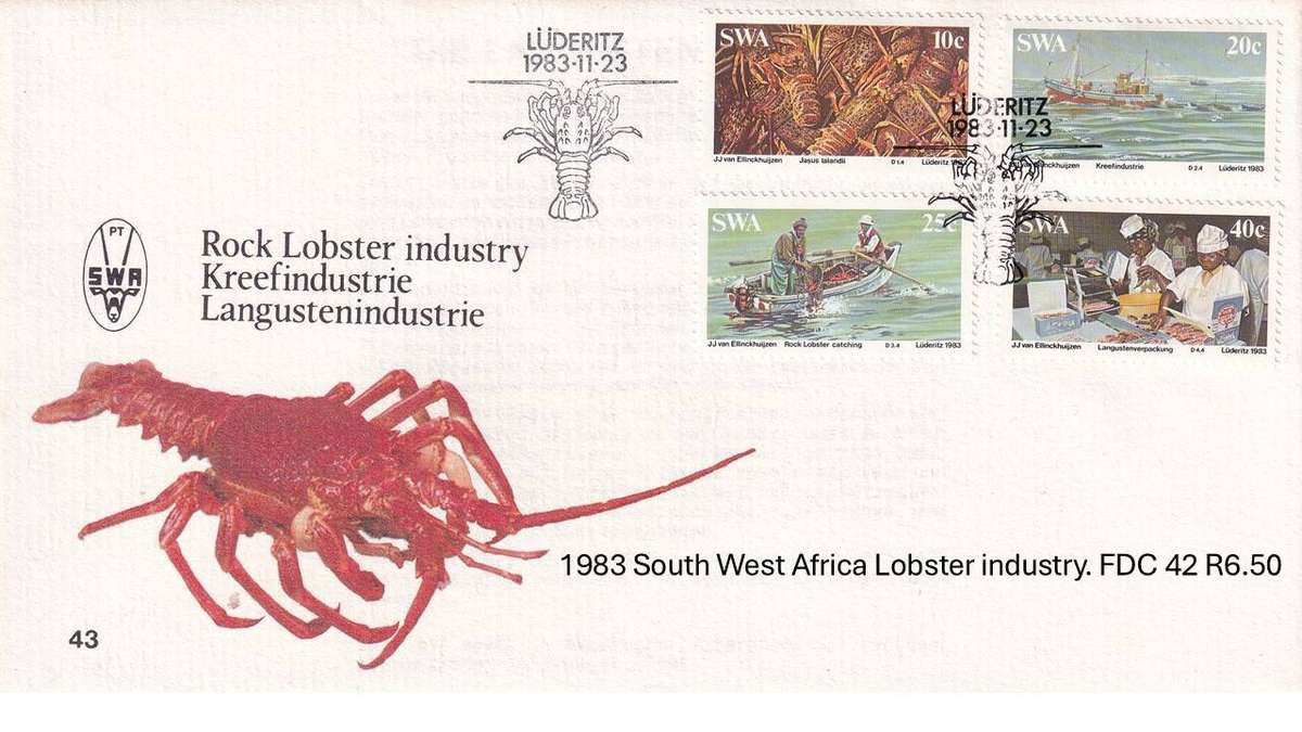 1983 South West Africa Lobster industry. FDC 42 R6.50