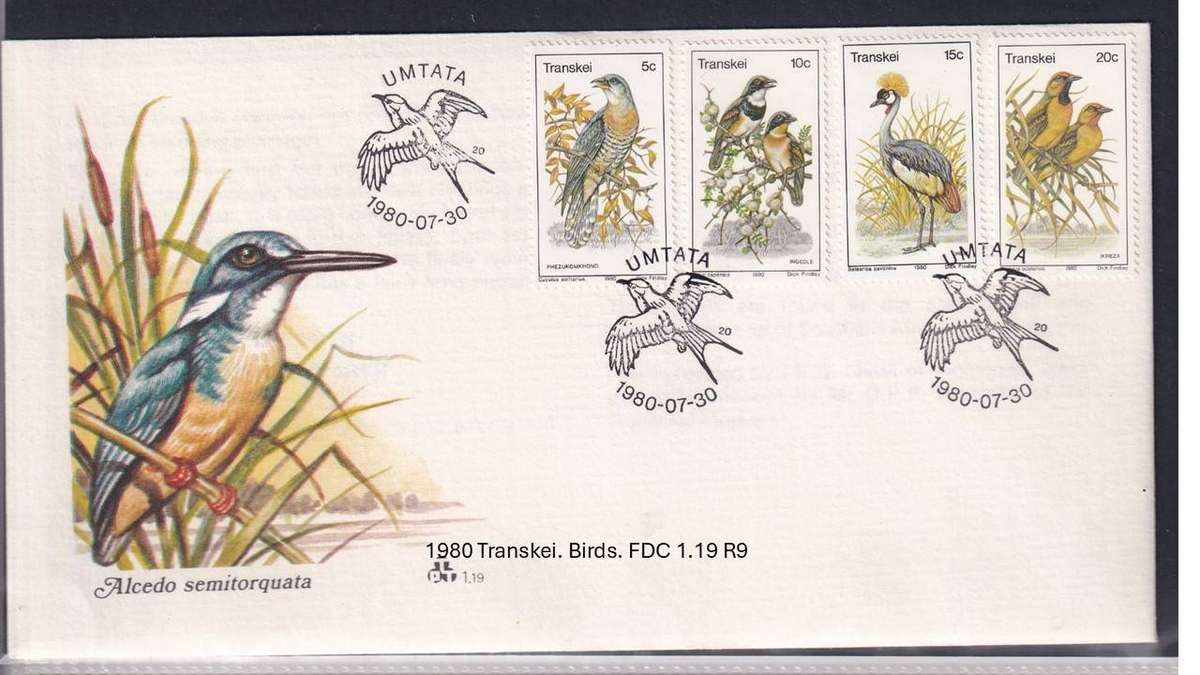 1980 Transkei. Birds. FDC 1.19 R9