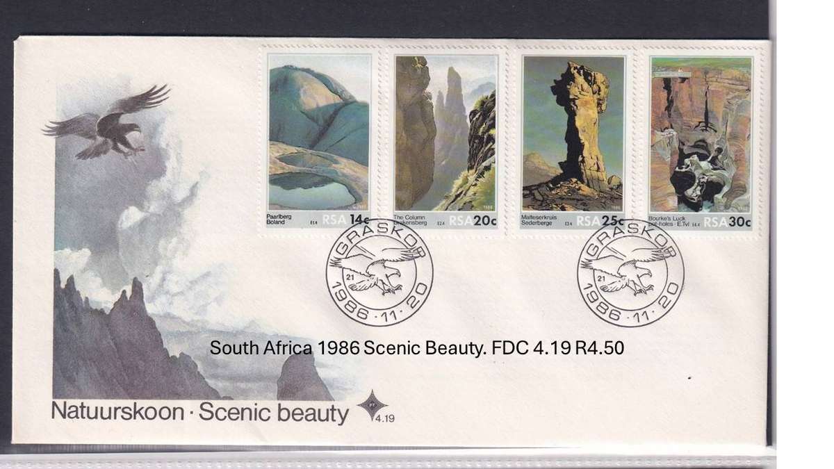 South Africa 1986 Scenic Beauty. FDC 4.19 R4.50