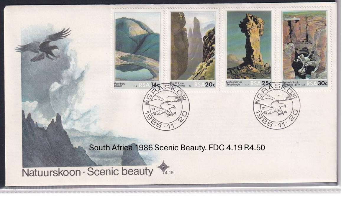 South Africa 1986 Scenic Beauty. FDC 4.19 R4.50