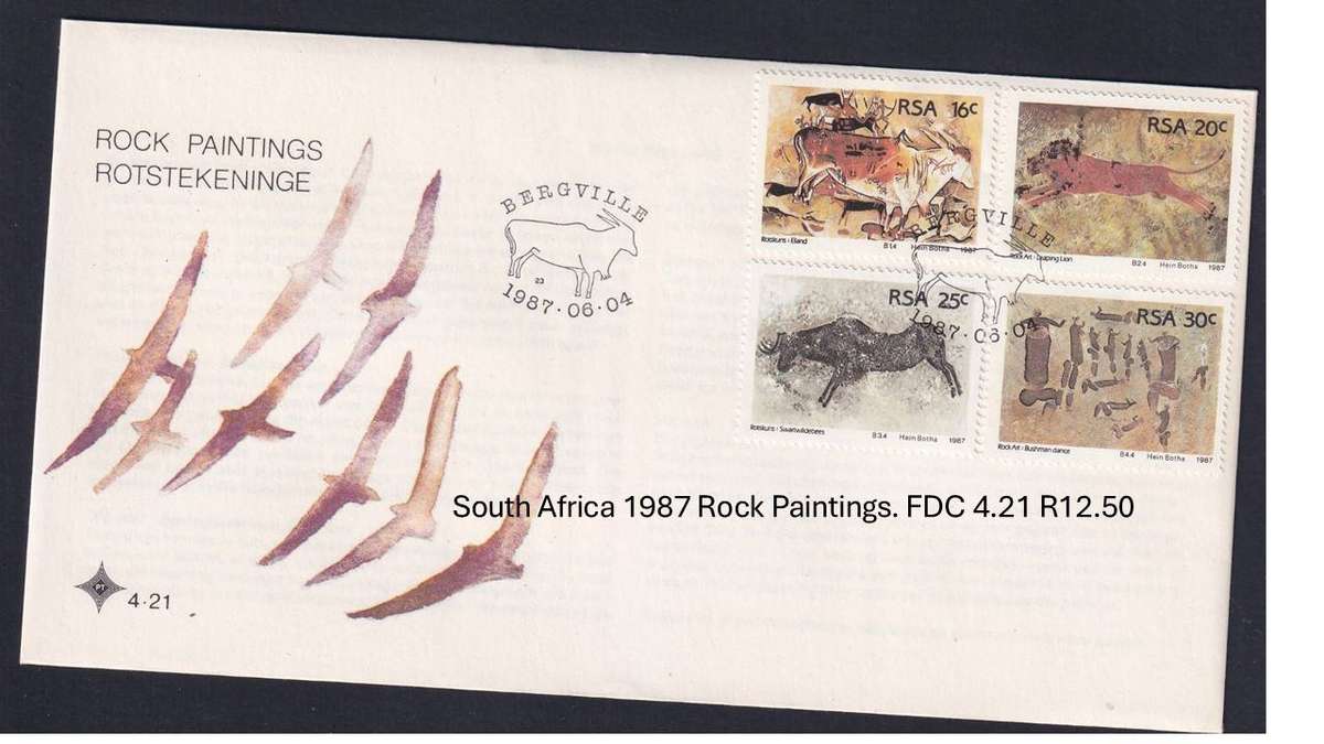 South Africa 1987 Rock Paintings. FDC 4.21 R12.50