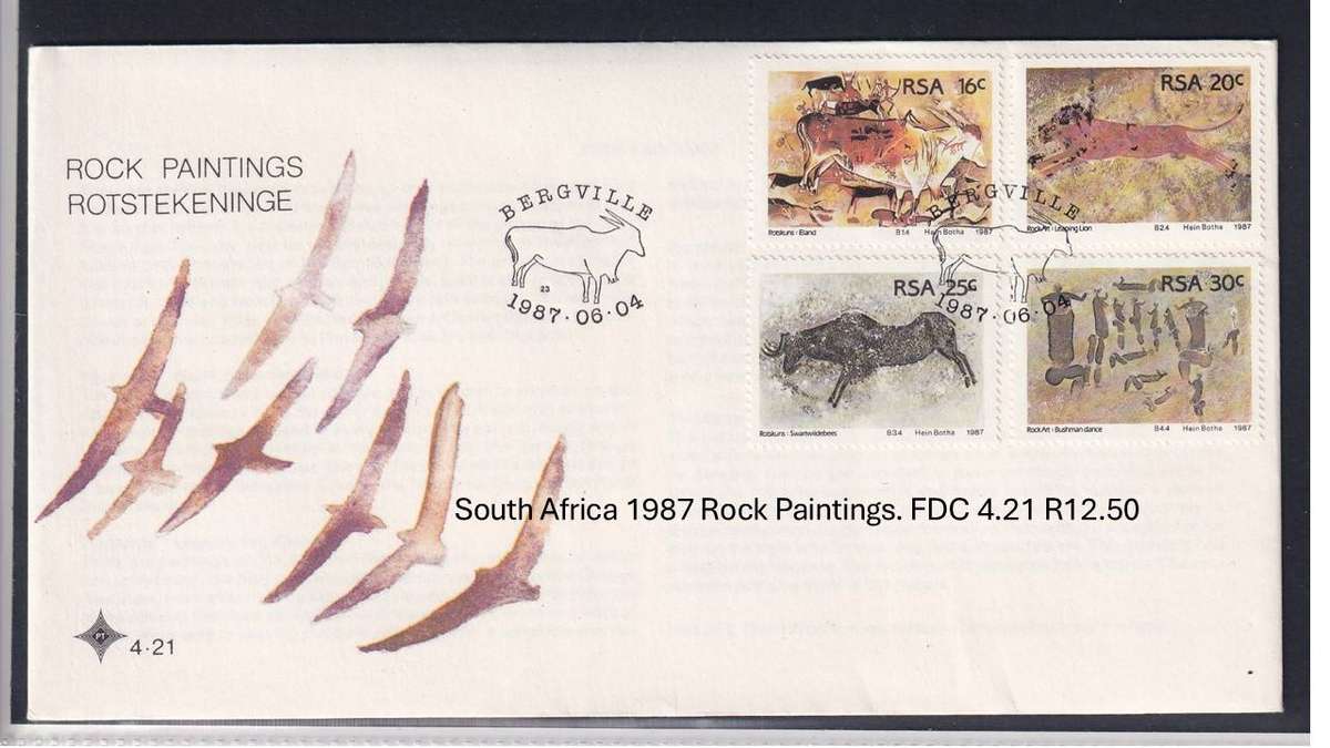 South Africa 1987 Rock Paintings. FDC 4.21 R12.50