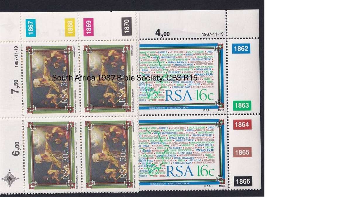 South Africa 1987 Bible Society. CB R15