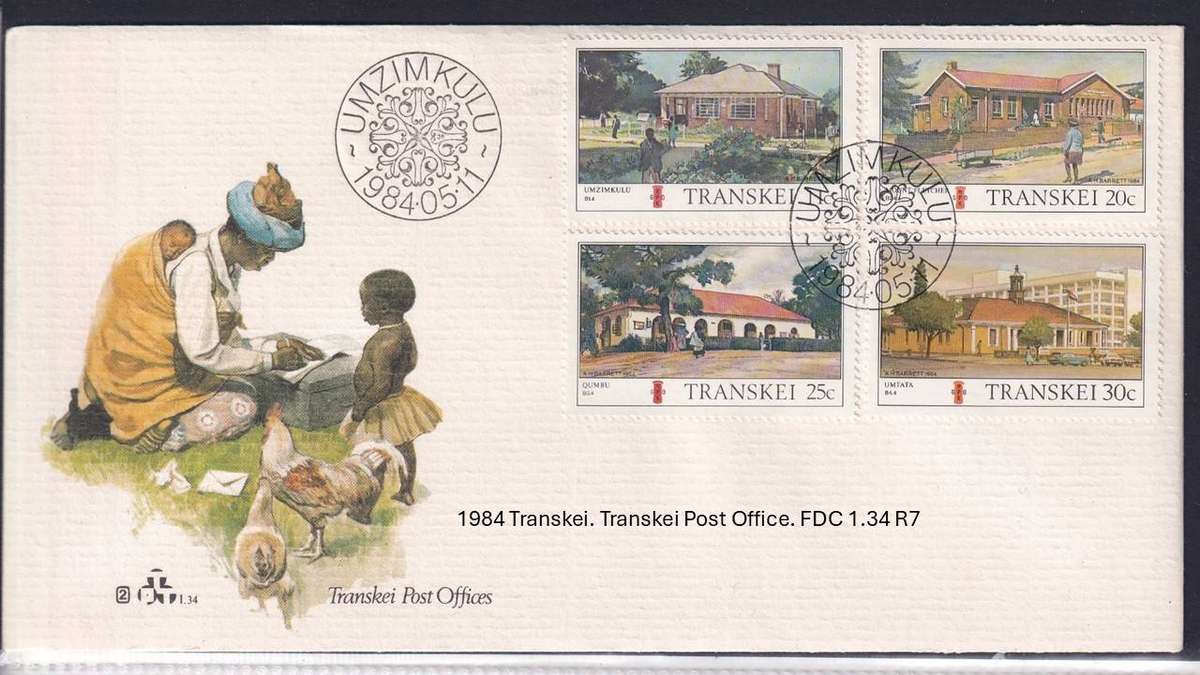 1984 Transkei. Transkei Post Office. FDC 1.34 R7
