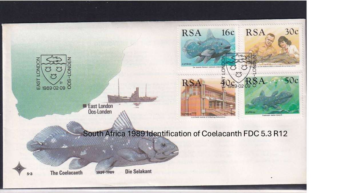 South Africa 1989 Identification of Coelacanth FDC 5.3