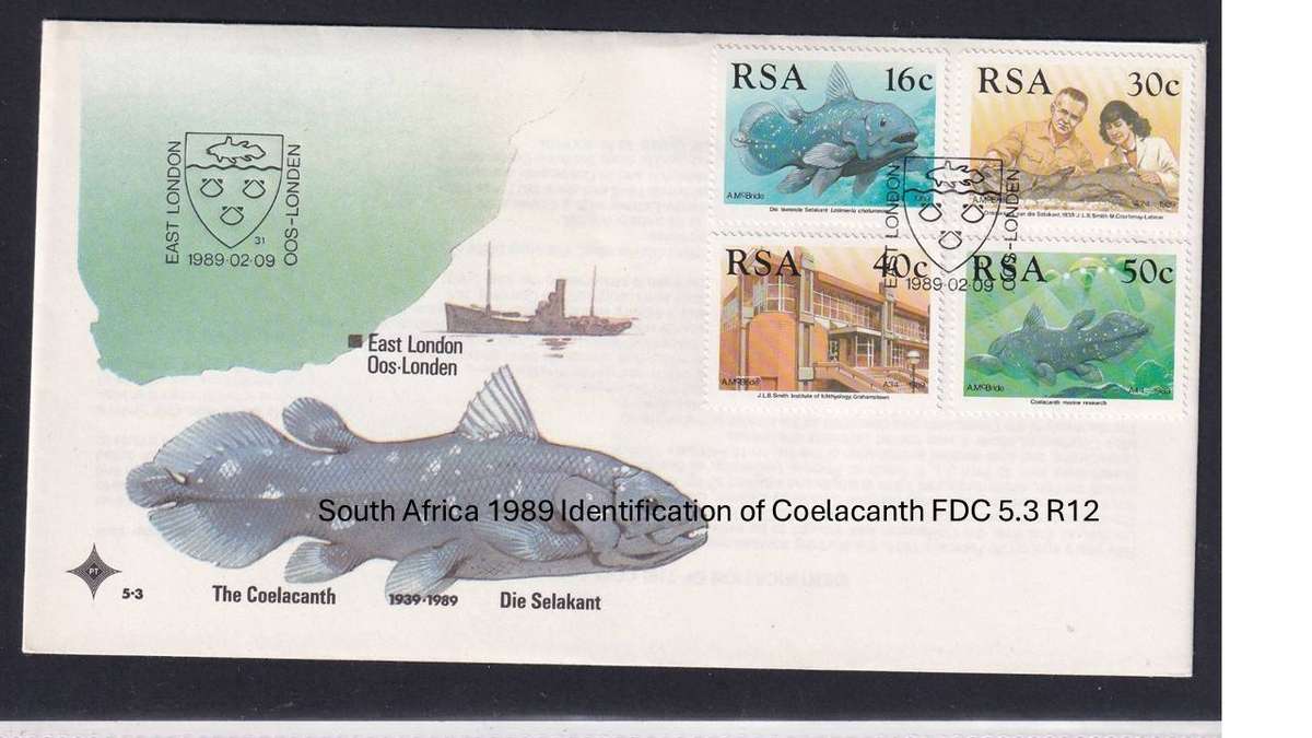 South Africa 1989 Identification of Coelacanth FDC 5.3