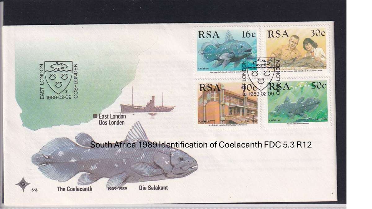 South Africa 1989 Identification of Coelacanth FDC 5.3