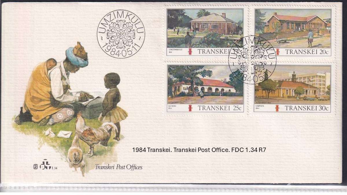 1984 Transkei. Transkei Post Office. FDC 1.34 R7