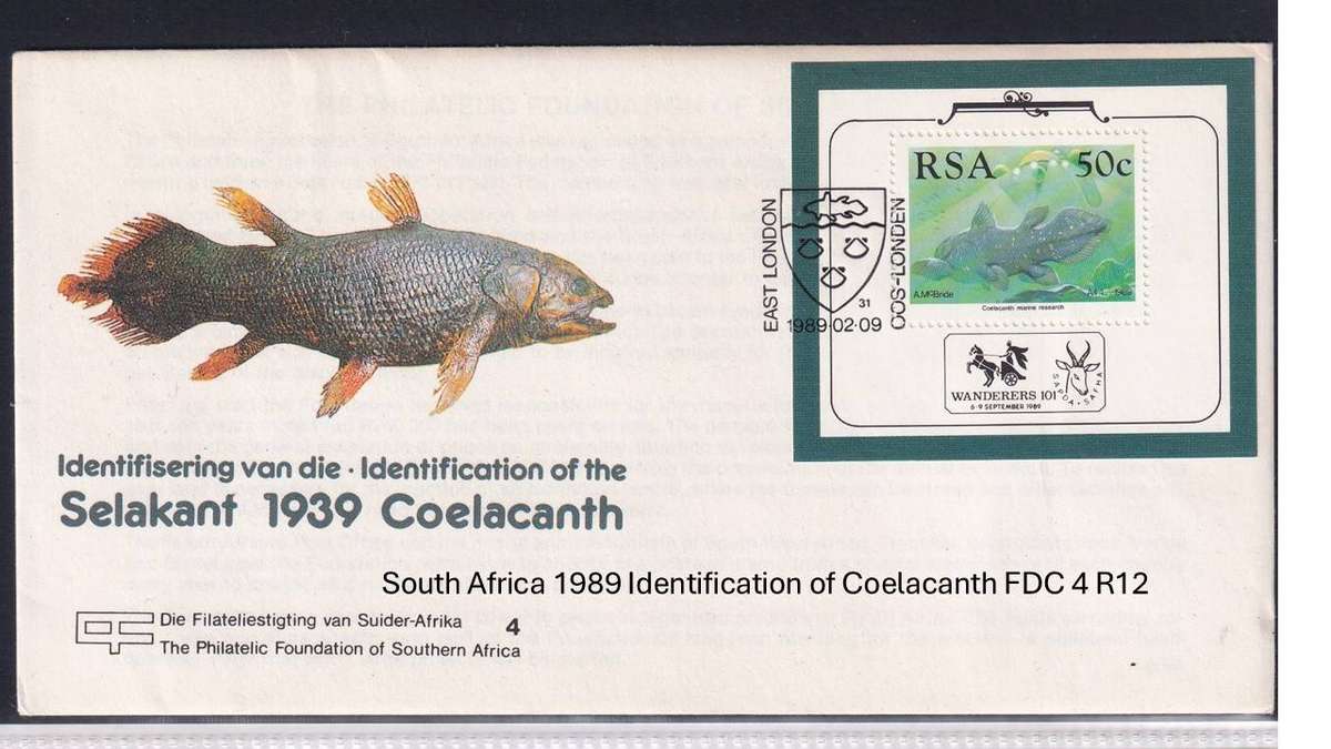 South Africa 1989 Identification of Coelacanth FDC 4