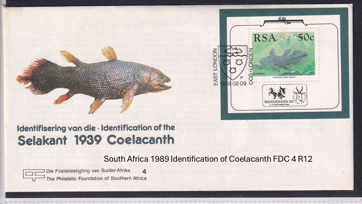 South Africa 1989 Identification of Coelacanth FDC 4