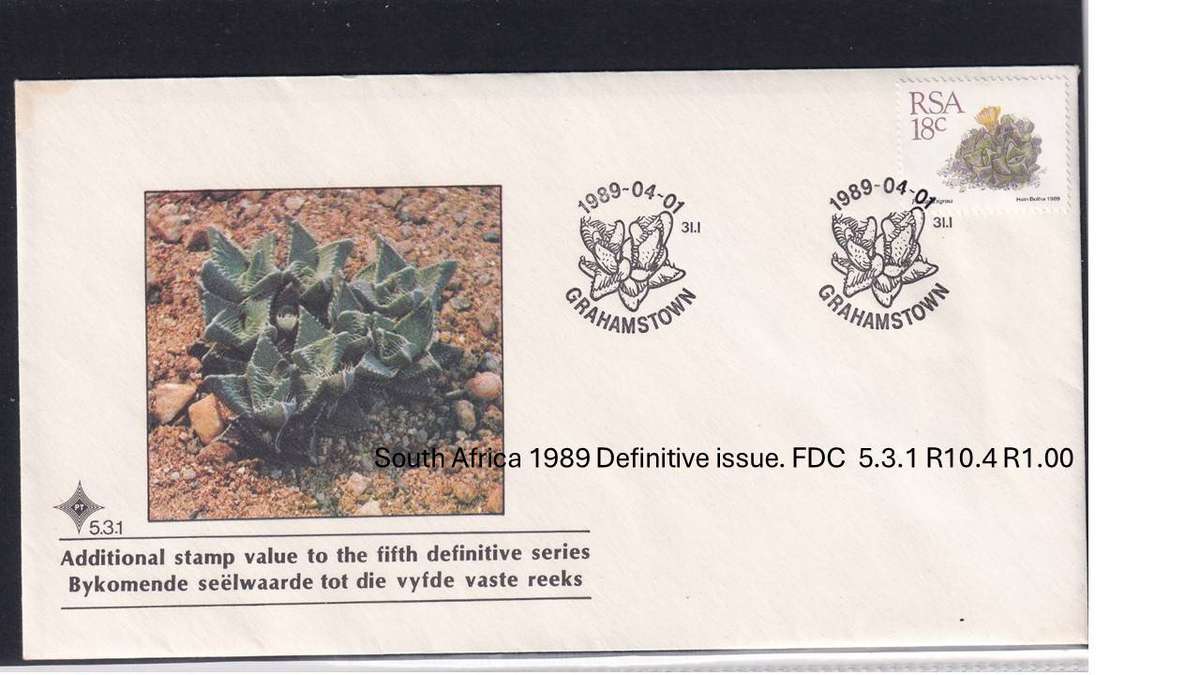 South Africa 1989 Definitive issue. FDC 5.3.1