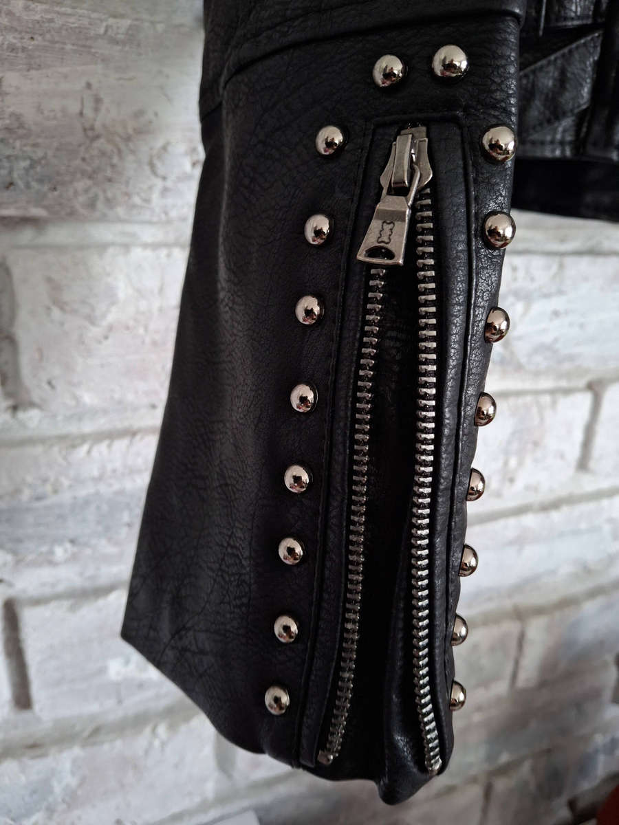 Pleather Biker Jacket Size med