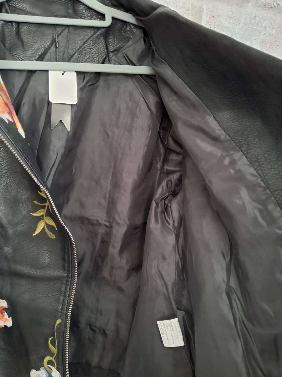 Pleather Biker Jacket Size med
