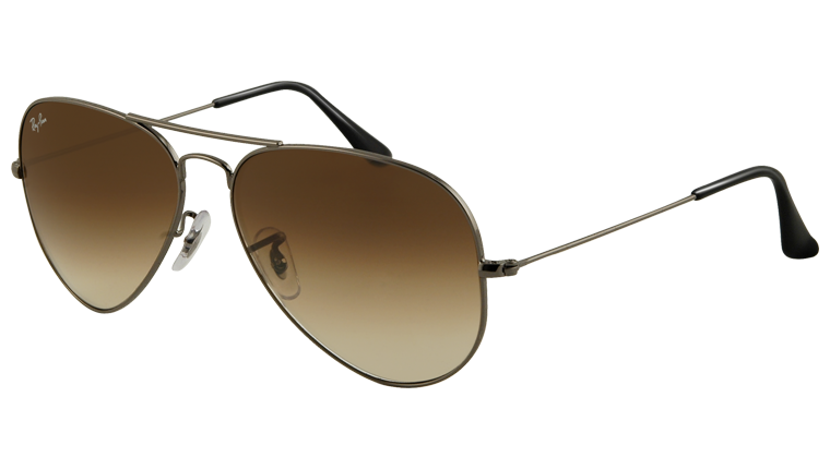 RAYBAN AVIATOR METAL GUN/BROWN LENS