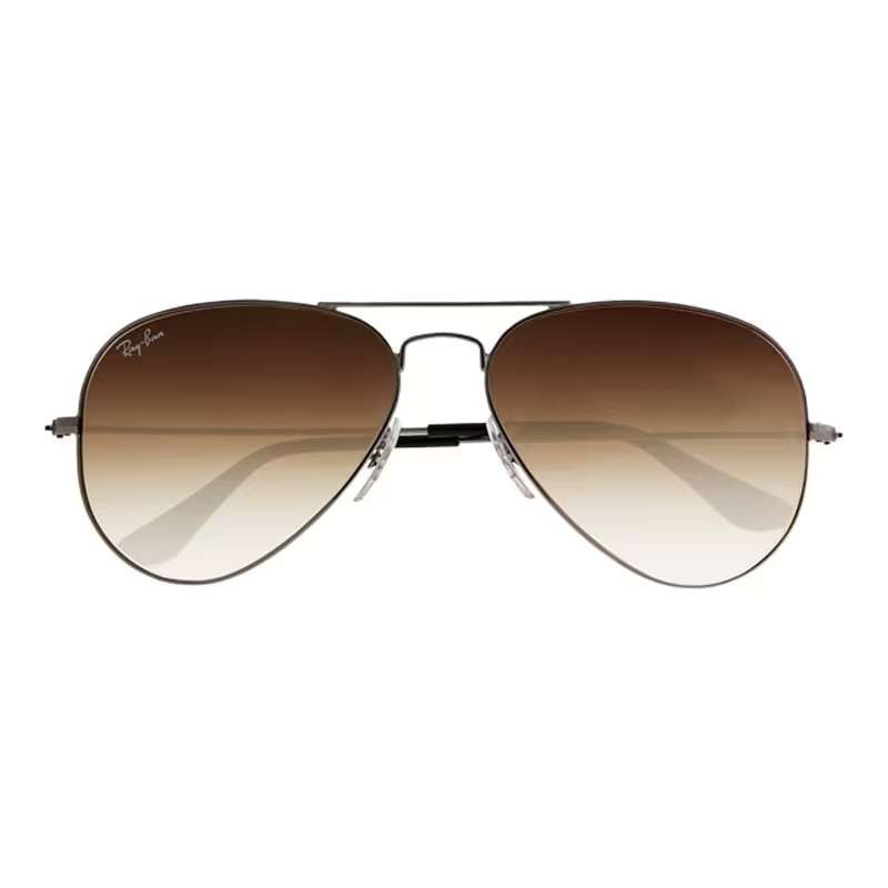 RAYBAN AVIATOR METAL GUN/BROWN LENS