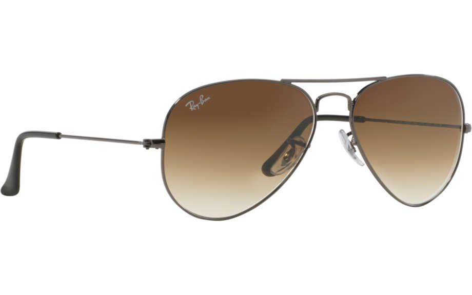 RAYBAN AVIATOR METAL GUN/BROWN LENS