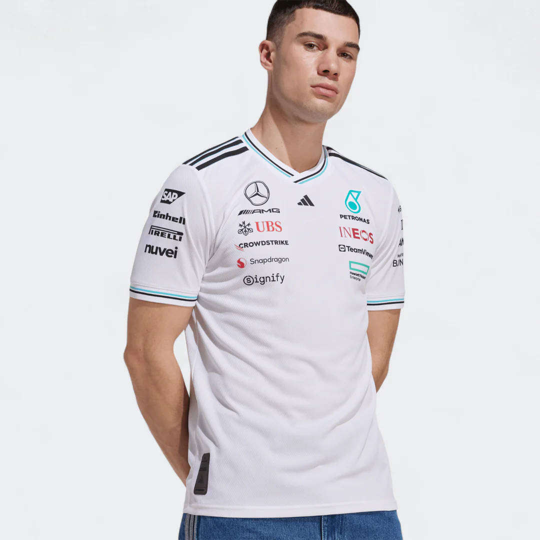 Mercedes team driver tshirt 2025, white, L