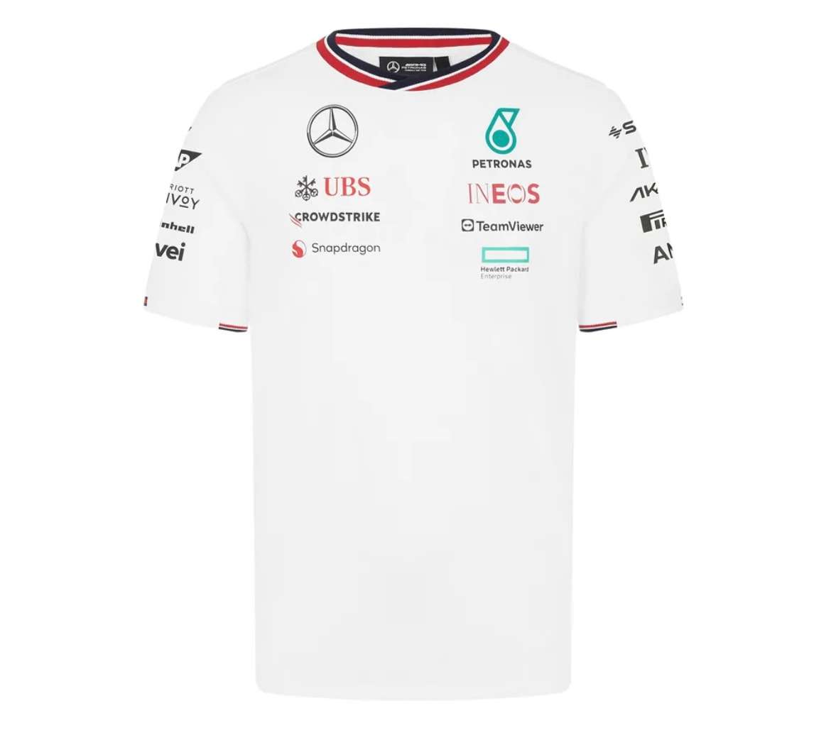 Mercedes team tshirt 2024, white, Mens 2XL