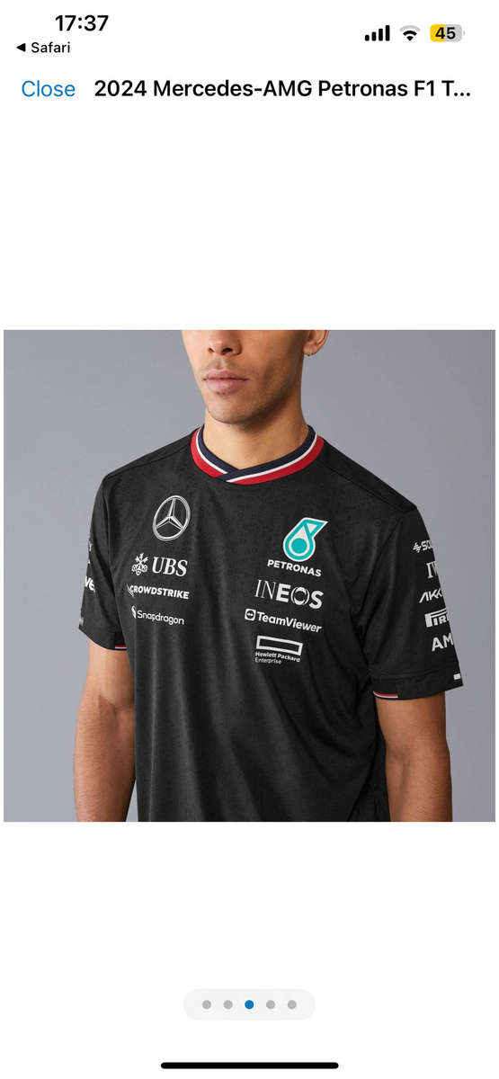 Mercedes team tshirt 2024, white, Mens L