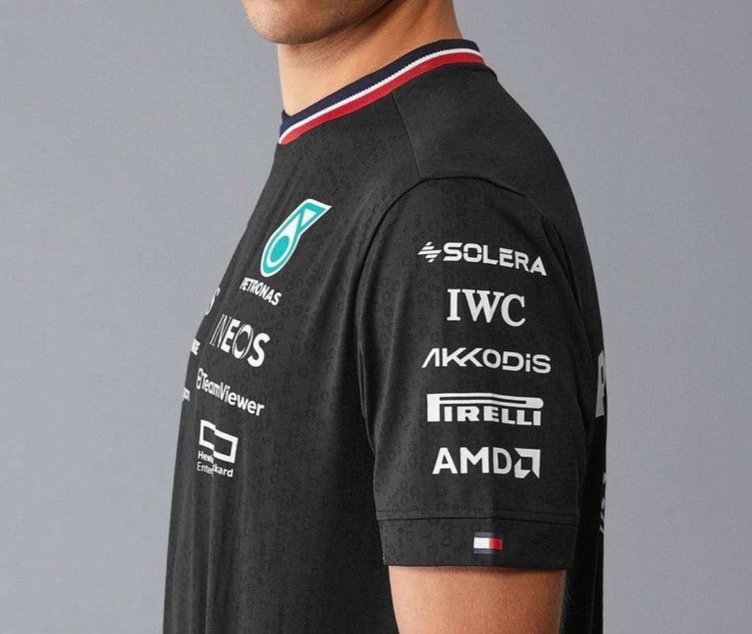 Mercedes team tshirt 2024, white, Mens L