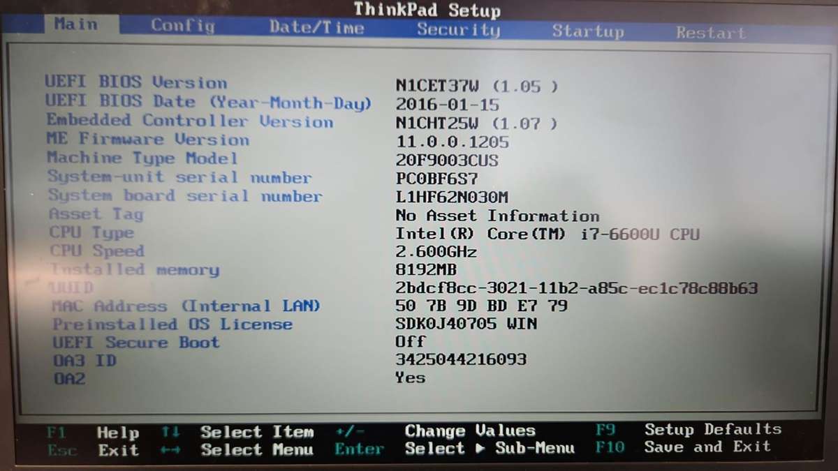 Lenovo T460s Ultra book i7