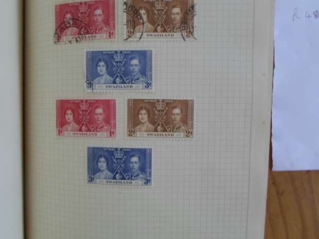 ALBUM 1937 CORONATION KING GEORGE AND QUEEN ELIZABETH GREAT COLLECTION 372 MINT AND USED STAMPS