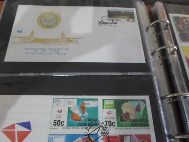 RSA 53 x Mint FDC's including 1994 Presidential Inauguration 6.3b and 6.3c with R5 coin