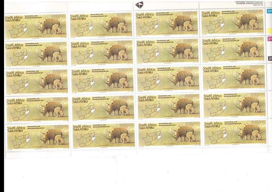 RSA 1995 4 X FULL SHEETS OF 20 X MINT STAMPS EACH SEE PICS