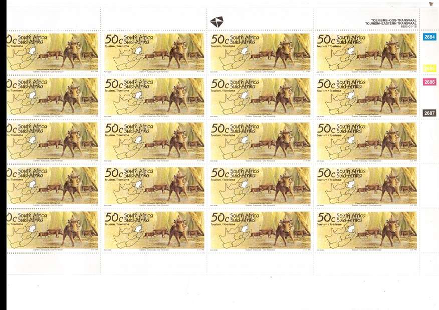 RSA 1995 4 X FULL SHEETS OF 20 X MINT STAMPS EACH SEE PICS
