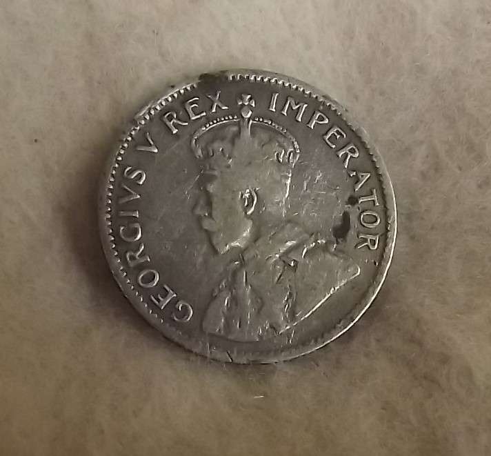 1929 silver tickey, 3 pence , South Africa