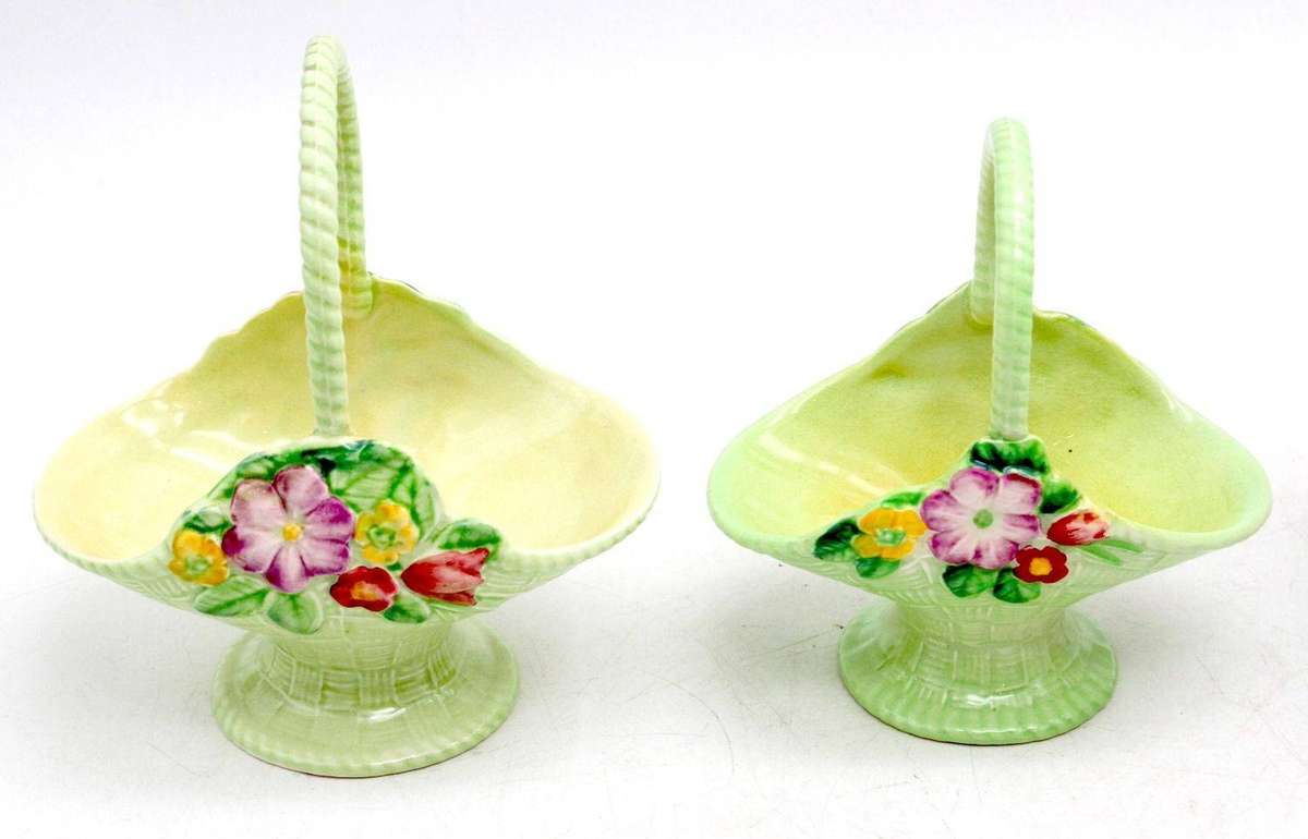 2x Carlton Ware "Springtime" pattern baskets