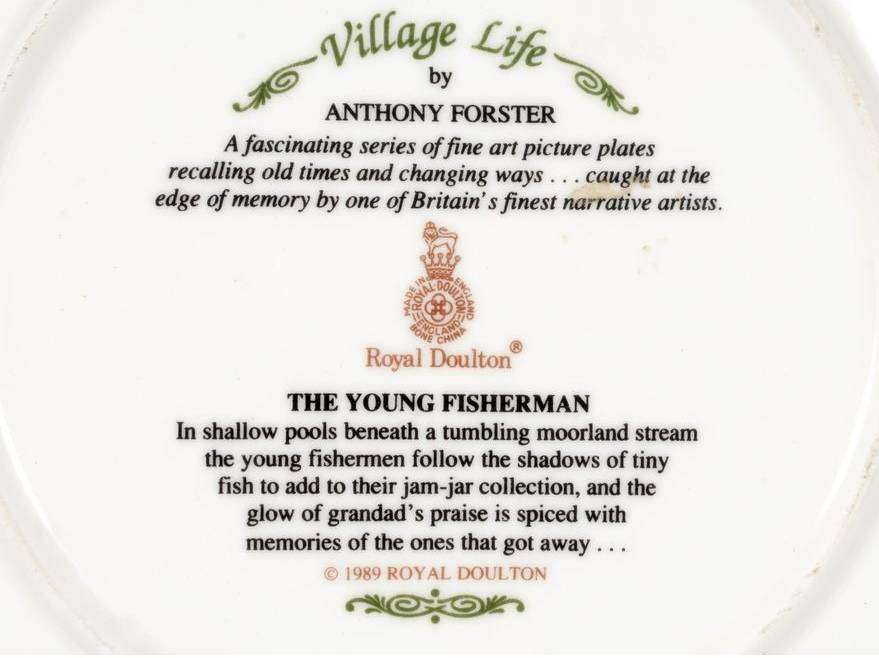 Royal Doulton cabinet plate THE YOUNG FISHERMAN
