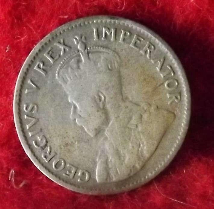 1935 KGV silver tickey, 3 pence , South Africa