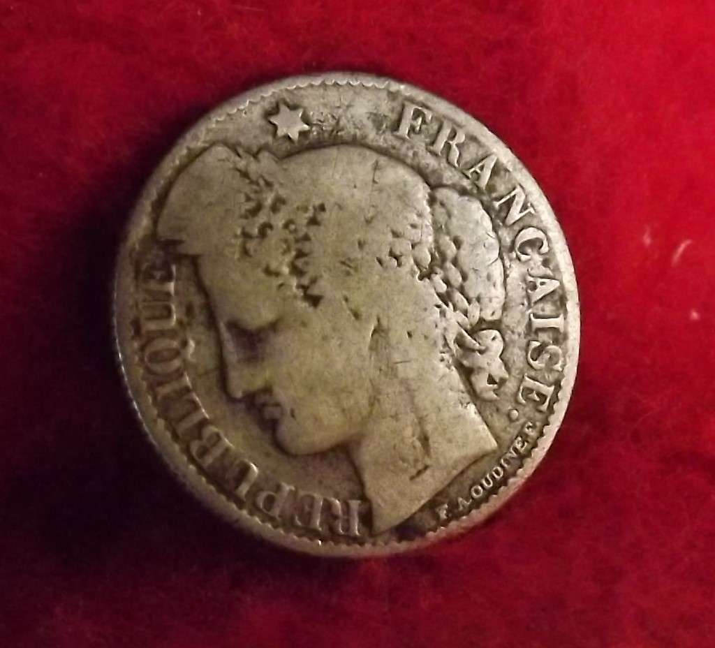 1888 France - Third Republic - 50 Cents -Ceres obv