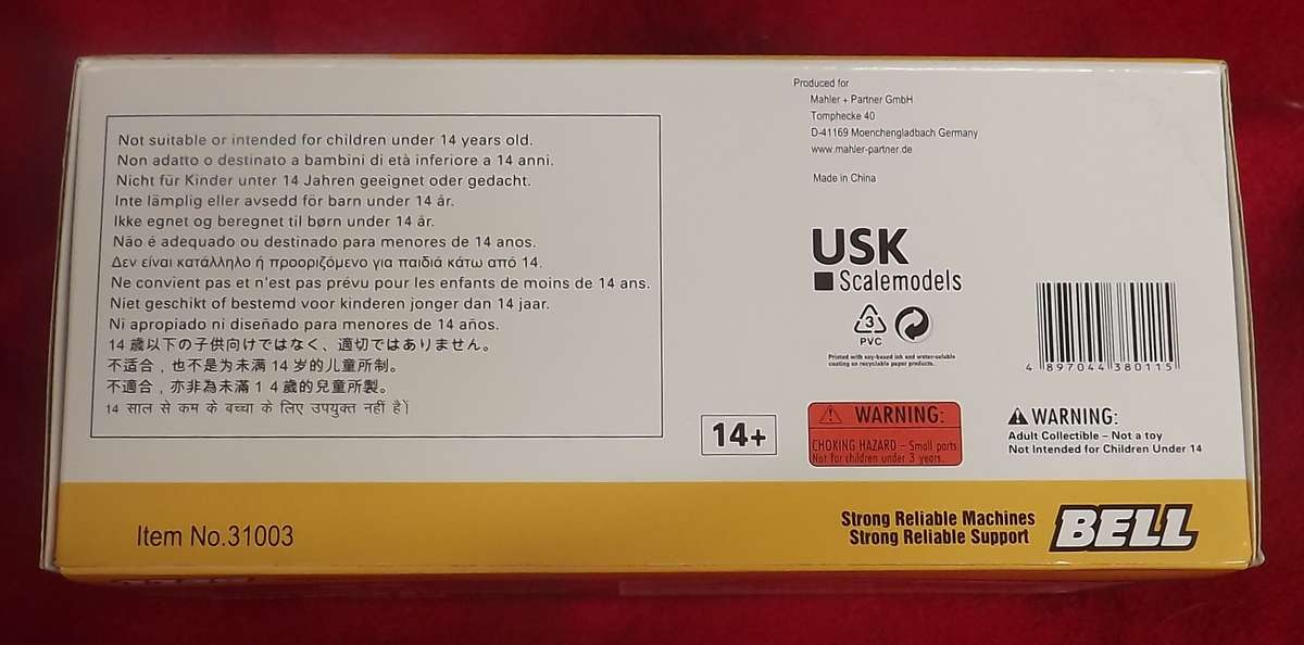 Die Cast Bell B30E Articulated Dump Truck Scale 1:50  USK Scale models 31003