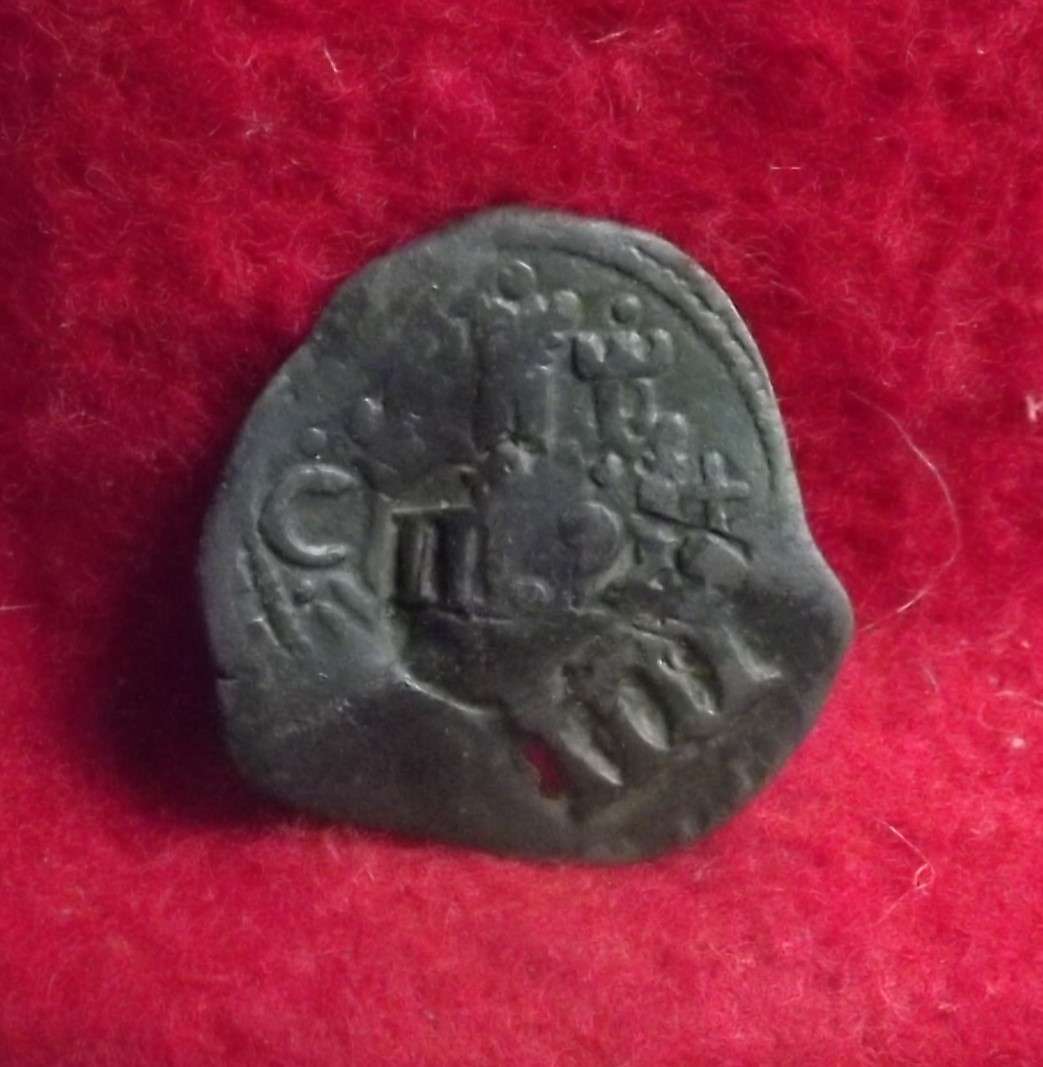 Rare Unique 1659 Spain Philip IV 2/4/6 -Maravedis counter stamp coin!