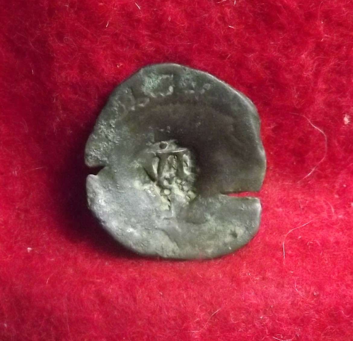 Rare Unique 1655 Spain Philip IV 2/4/6 -Maravedis counter stamp coin!