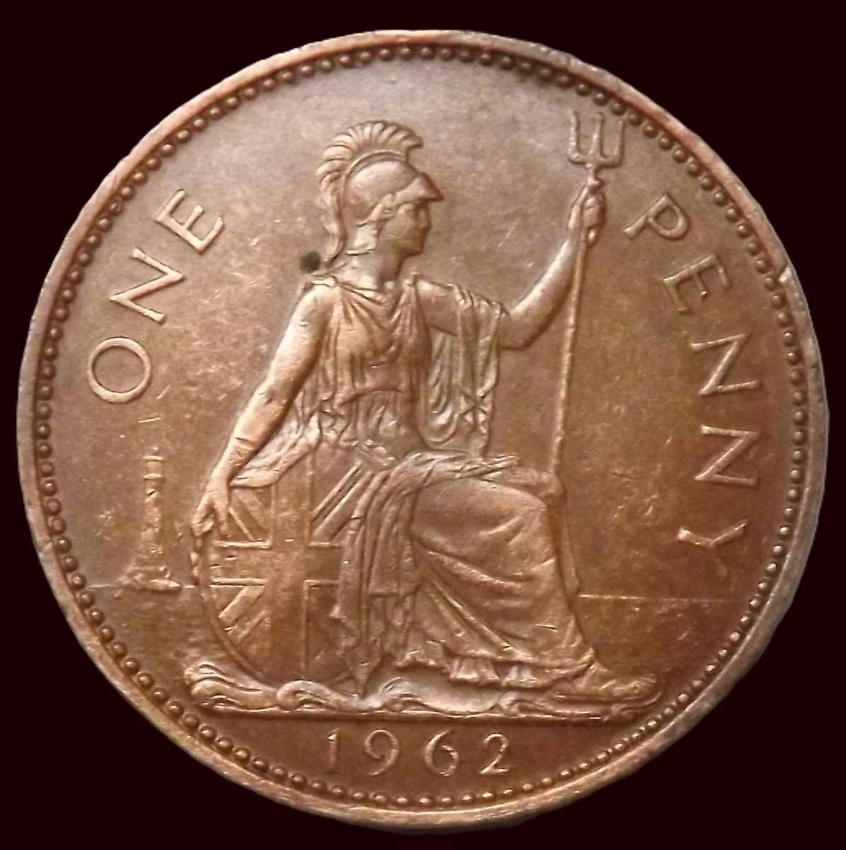 1962 Penny original luster, superb Great Britain