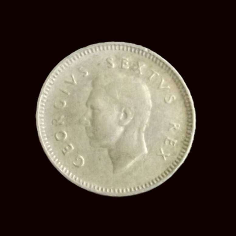 1951 3 Pence/ Tickey South Africa  silver