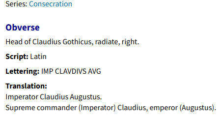 27 BC- 270 AD Antoninianus - Claudius II Gothicus CONSECRATIO