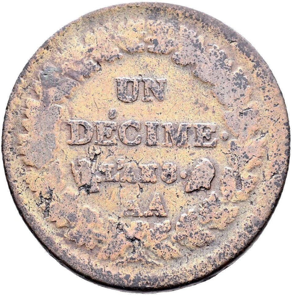 1799 France 1 Decime - First Republic France-
