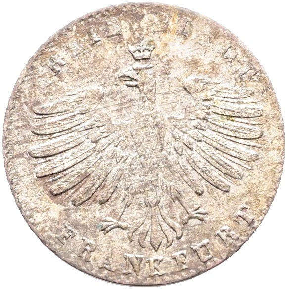 1857 FRANKFURT SILVER 1 Kreuzer  Germany