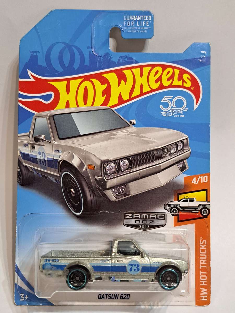 Hotwheels Datsun 620 - 2017 Release - Long Card - ZAMAC - Hard to Find