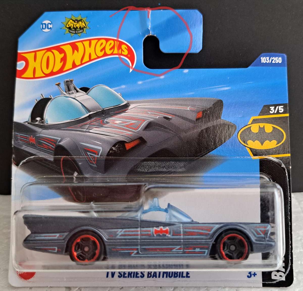 Hotwheels TV Series Batmobile (card damaged)