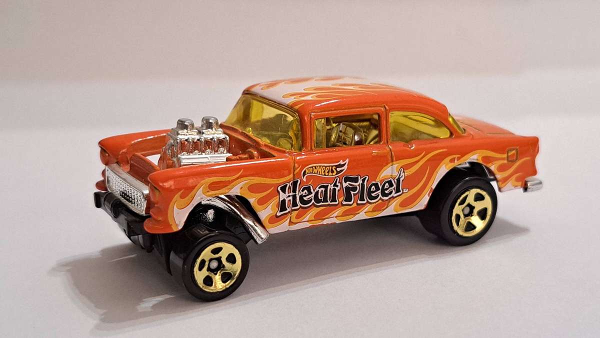 Hotwheels '52 Chevy Gasser - Orange with white hot flames